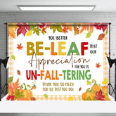 Lofaris Autumn Thanksgiving Maple Pumpkin Thank You Backdrop